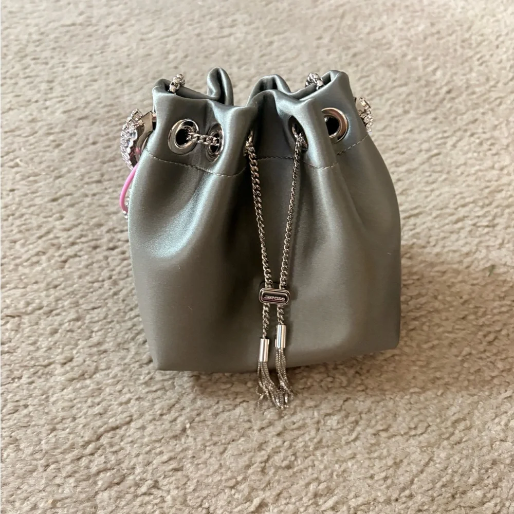 Jimmy Choo bon bon satin bucket handbag - Picture 2 of 15